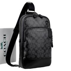 美品 コーチ COACH グラハム シグネチャー スリングパック ボディーバッグ