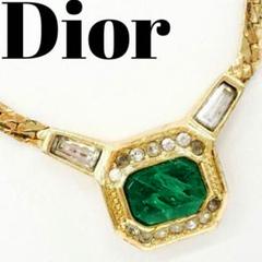 Dior ✨クリスチャンディオール　エメラルド　喜平チェーン　ネックレス