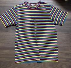 ユニクロ UTシャツカラフルストライプTシャツ Lサイズ