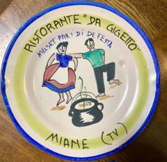 ブオンリコルド　イタリア製絵皿　2003 流山 ブオンリコルド BUON RICORDO 非売品 絵皿 イタリア 2枚セット