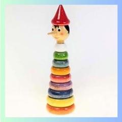 新品　ピノキオピラミッド　木製　積み木　知育玩具　カラフル　ハンドメイド