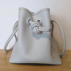 vasic アッシュグレーカラーレザー巾着バッグ ALL BAGS – VASIC