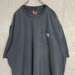 カーハート　胸ポケット　刺繍ロゴ　オーバーサイズTシャツ　3XL TALL