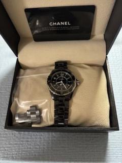 CHANEL J12 社外CZアフターダイヤベルト☆ブラック☆後期