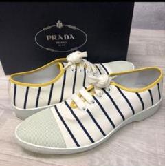 PRADA スニーカー シューズ ストライプ ラバーソール ローカット