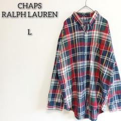 チャップス ラルフローレン 【L】 シャツ ネルシャツ チェック 総柄
