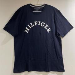 【新品】トミーヒルフィガー　 XL 黒　スラブコットン　Tシャツ　ロゴプリント
