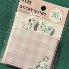 ディズニー 101匹わんちゃん　ふせん　②　ダルメシアン　犬　メモ　ピンク
