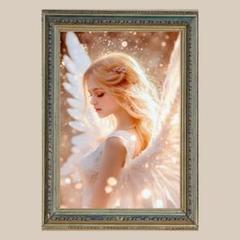 開運絵画 守護天使様 金箔 24金 絵画