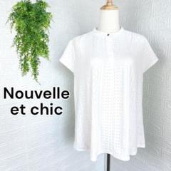 2263【Nouvelle et chic】半袖チュニック ブラウス シャツ
