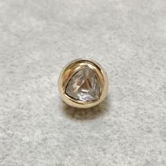 デルタトライアングルクリアビジューミニボタンピンブローチ小さいピンズピンバッジ