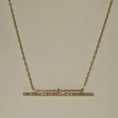 Hirotaka ヒロタカK10 ダイヤモンド バー ネックレス 0.12ct