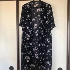 シースルー ロング花柄ガウン