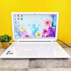 ほぼ美品✨新品SSDで快適✨カメラ付きノートパソコン 薄型 可愛い白❣仕事や趣味