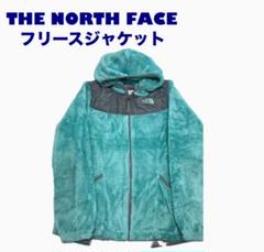 ザノースフェイス フリースジャケット　緑　刺繍ロゴ