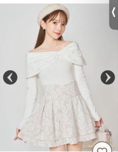 ミシェルマカロン 美脚スカート アイボリー 白 XS ミシェルマカロン 美脚ホワイトツイードスカート XSサイズ