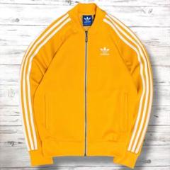 adidas originalsトラックジャケット 刺繍ロゴ 黄 90 0973