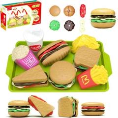 おままごとセット 9点セットハンバーグ フライドポテト ポップコーン 飲み物
