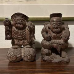 珍品　時代物　江戸期頃　一刀彫　大黒天　木彫　財運　招福物　アンティーク　骨董 珍品 時代物 江戸期頃 一刀彫 大黒天 木彫 財運 招福物