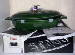 staub ストウブ オーバル ホットプレート 23cm　両手鍋　バジルグリーン staub ストウブ オーバル ホットプレート 23cm 両手鍋 バジル