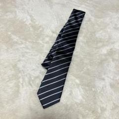 THE SUIT COMPANY ストライプ柄 ブラック　ネクタイ　シルク