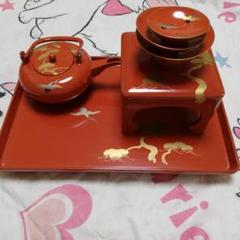高級) お屠蘇器 漆器 伝統工芸 お祝い 胴張四ッ揃い 6点セット