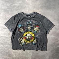 Q19 古着70s復刻GUNS N' ROSESバンドTシャツ　フェード　短丈