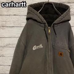 333【希少XLサイズ】カーハート♤革ロゴアクティブジャケット即