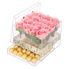 Duvinin フラワーベース 花瓶 花箱 アクリルボックス 花器