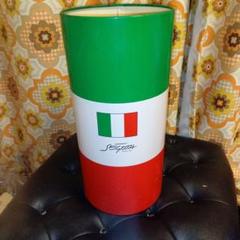 昭和レトロポップ　イタリアンカラー　スチールゴミ箱　当時物　ビンテージ