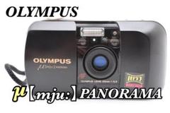 ☆☆極上美品❕完動品☆☆ OLYMPUS μ[mju:] ZOOM パノラマ OLYMPUS μ [mju:] Zoom Panorama Black 35mm Point & Shoot Film