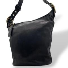 コーチ　ショルダーバッグ　黒　バケツ型　COACH　オールレザー　s21