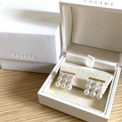 定価40万円以上タサキ8.4㎜ホワイトパールピアスK18 美品