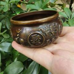 銅製 花壺 酒壺 茶壺器 茶道具 香道具 装飾品 工芸品 美術品 置物 銅製 銅壺 龍鳳茶壺 徳利 手提げ壺茶道具 装飾品 工芸品 置物