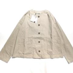 未使用タグ付　nachukara ナチュカラ　ジャケット ベージュ　フリーサイズ 2025年最新】ナチュカラ ノーカラージャケットの人気アイテム