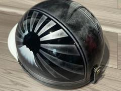 黒銀 ラップ塗装 富士日章 コルク半 ヘルメット 三段シート BEET カバー 新品ラップ塗装 黒銀 富士日章 コルク半 ヘルメット の通販 by