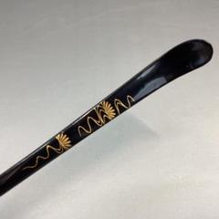 輪島塗 茶杓 芳象 作 天然木 うるし塗装 希少品 共箱入り 未使用自宅保管品 輪島塗 扇面蒔絵 茶箱セット 朝楓(作) 共箱 未使用 | 古美術ささき