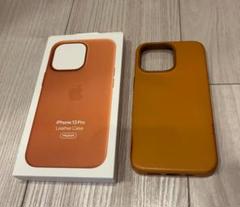 iPhone13 Pro 純正レザーケース ゴールデンブラウン