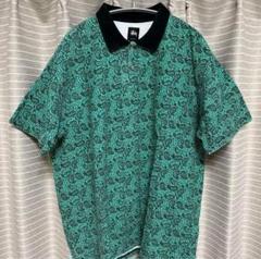 Stussy ペイズリー柄 ポロシャツ グレー M STUSSYステューシーポロシャツペイズリー柄総柄メンズグレー