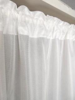 【カフェカーテン】防炎 UVカット ミラーレース 幅140X丈90 (M127)