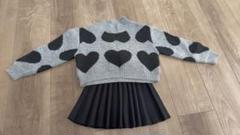 laule'a ハートニット　ニットプリーツスカート　120