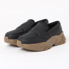 【新品・未使用】PUMA ブラック ローファー 厚底 24センチ PUMA スニーカー プーマ ウィメンズ ローファー レディース