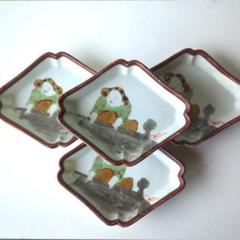 503『織部 双鶴 菱形皿』　/骨董品 古美術 古道具 アンティーク 503『織部 双鶴 菱形皿』 /骨董品 古美術 古道具 アンティーク