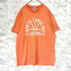 ラッセルアスレティック◆90s USA古着 ビックプリントTシャツ(LL)ロゴ