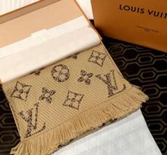 [美品]　ルイヴィトン　マフラー　LV モノグラム　総柄　ブラウン　人気カラー LOUIS VUITTON 【新品同様】ルイ ヴィトン エシャルプ