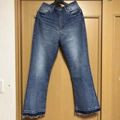 ジーナシス　サスティナブルスリットデニムパンツ　ブルー　Ｍ