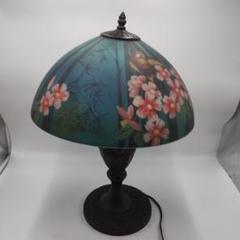 c【 美品 】高さ58㎝ ティファニー 鳥 花柄 大型ガラスシェードランプ c【 美品 】高さ58㎝ ティファニー 鳥 花柄 大型ガラスシェード