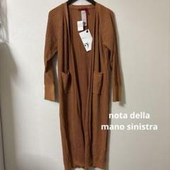 nota della mano sinistra ロング　ガウンニット