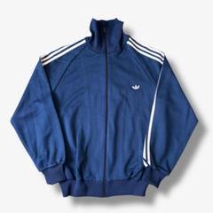 80s アディダス トラックジャケット 、デサント 、ブルー 5号 80s vintage ADIDAS トラックジャケット 5号 L デサント製
