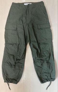 DESCENDANT カーゴパンツ オリーブグリーン　サイズ1 DESCENDANT/CARGO SATIN TROUSERS (OLIVE DRAB)